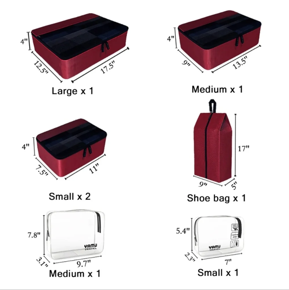 TAMIU Travel Packing Waterproof Bags